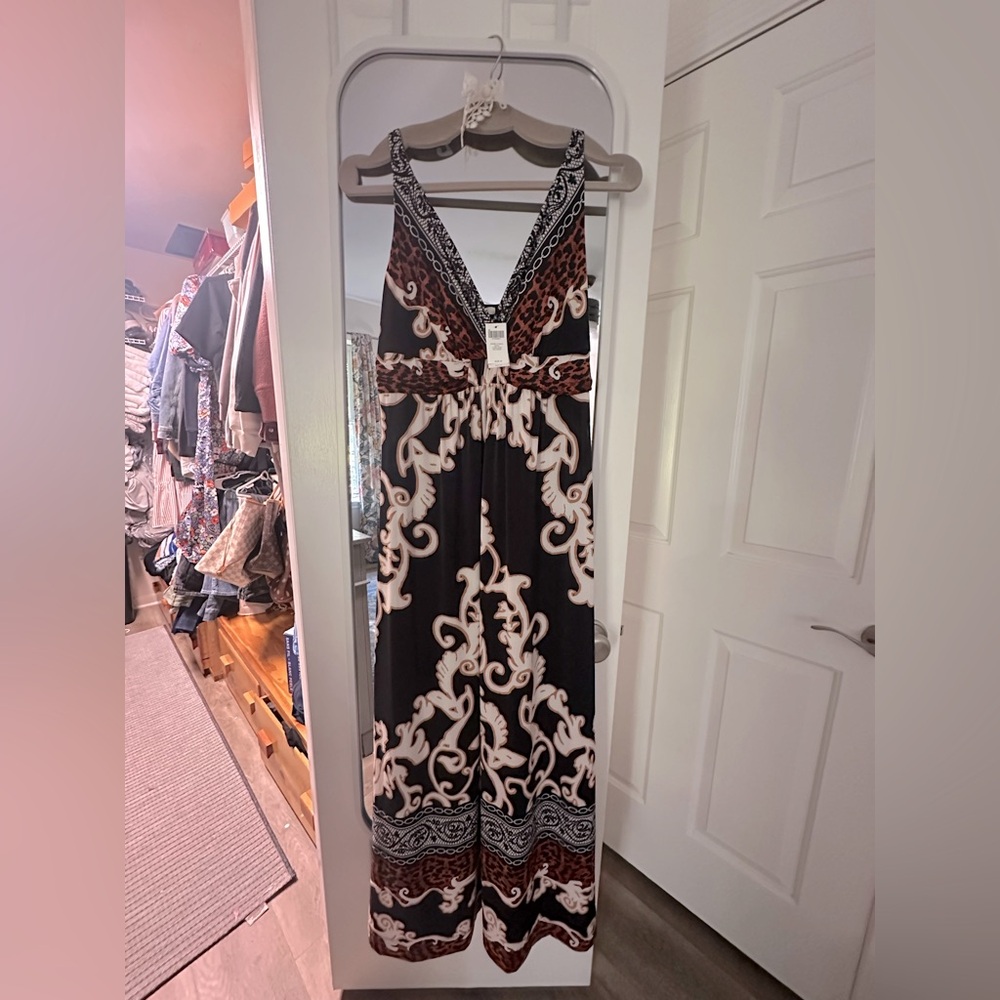 Soma Black and Cream Maxi Dress